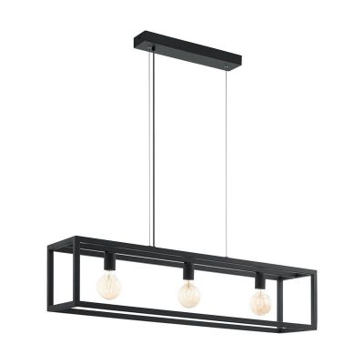 Zwarte industriële hanglamp metaal, Jaxx