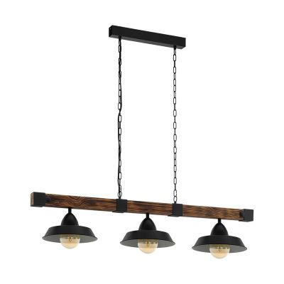 Houten balk hanglamp bruin, Josia
