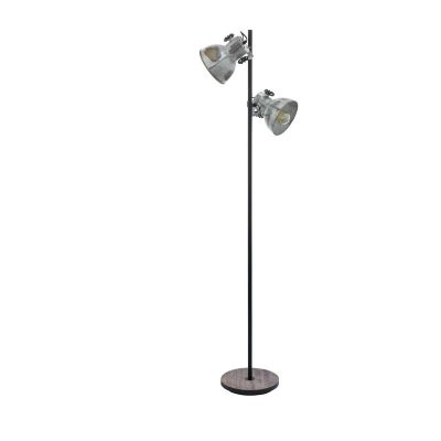 Bruine industriële vloerlamp, Angelina, hout