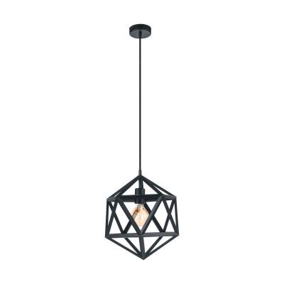 Zwarte industriële eettafel hanglamp metaal, Agnita