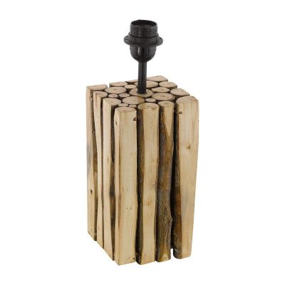 Landelijke tafellamp Kick Hout Bruin