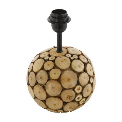 Landelijke tafellamp Kick Hout Bruin
