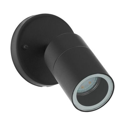 Zwarte buitenlamp Jaydae, staal, IP44