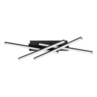 Zwarte design plafondlamp kunststof, Vidya, 20W, 4000K LED