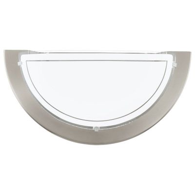 Nikkelen moderne wandlamp glas, Agena