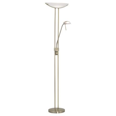 Brava bronzen vloerlamp stijlvolle glaskap