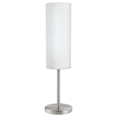 Nikkelen tafellamp glas, Ciuda, met schakelaar