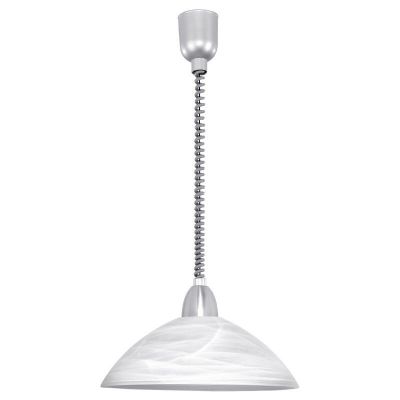 Witte klassieke hanglamp glas, Brandon