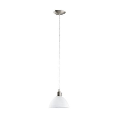 Witte design hanglamp glas, Lariana
