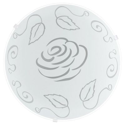 Witte plafonnière glas, Bada