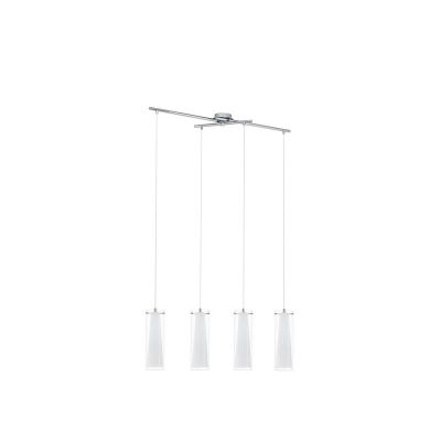 Chromen moderne hanglamp glas, Barceno