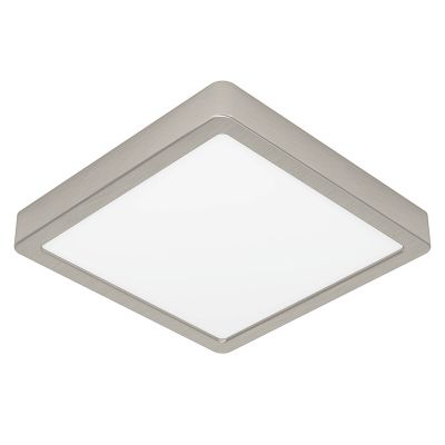 Nikkelen plafonnière kunststof, Geraldo, 17W, 3000K LED