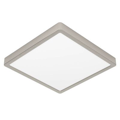 Nikkelen plafonnière kunststof, Geraldo, 20,5W, 3000K LED
