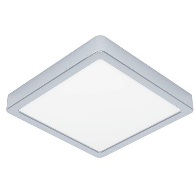 Chromen badkamer plafondlamp kunststof, Geraldo, 17W, 3000K LED, IP44