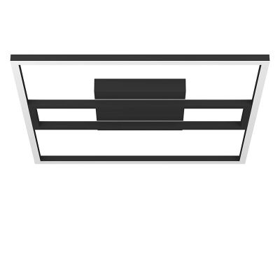 Zwarte moderne smart plafondlamp aluminium, Cecilia, 21W, warm tot koud wit verstelbare LED