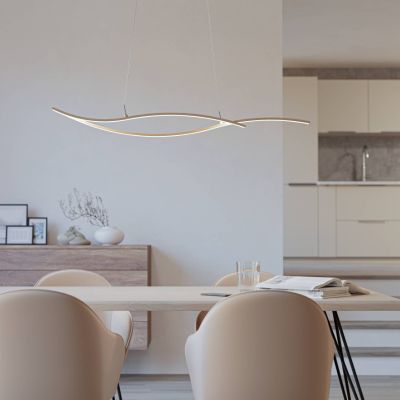 Bruine design hanglamp staal, Tevin, 20W, 4000K LED