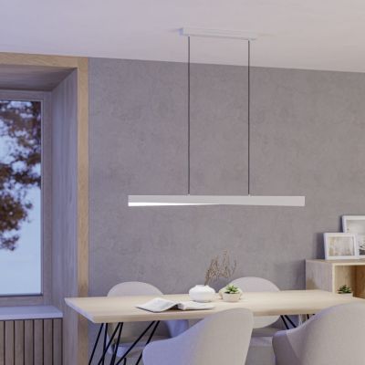 Witte design smart hanglamp kunststof, Birkan, 19W, RGBW LED, met afstandsbediening