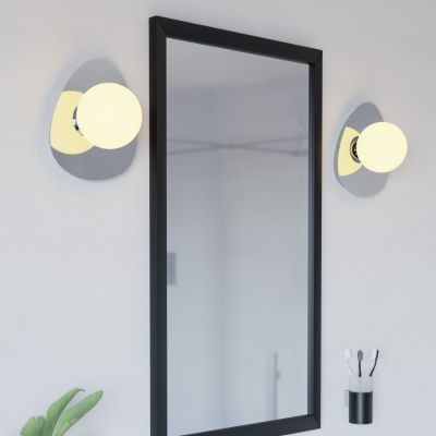 Chromen moderne wandlamp staal, Cornee, 4,2W, 2700K LED, IP44