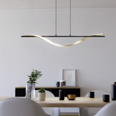 Messing design hanglamp kunststof, Cunera, 20W, warm tot koud wit verstelbare LED, 3-staps dimbaar