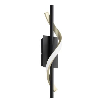 Messing design wandlamp kunststof, Cunera, 8,8W, warm tot koud wit verstelbare LED, 3-staps dimbaar