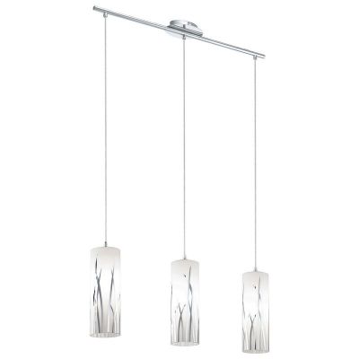 Chromen design hanglamp glas, Ilyas