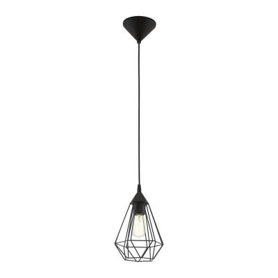 Zwarte industriële hanglamp metaal, Costel