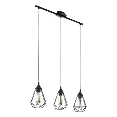 Zwarte industriële hanglamp metaal, Costel