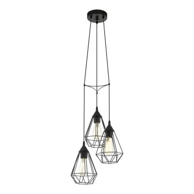 Zwarte industriële hanglamp metaal, Costel