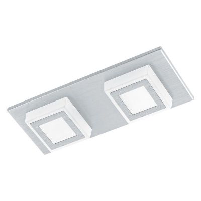 Zilveren moderne plafonnière kunststof, Elsien, 3W, 3000K LED