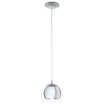 Chromen design hanglamp glas, Iroma