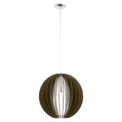 Bruine landelijke hanglamp hout, Bergama