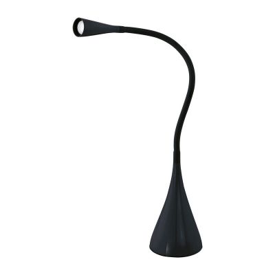 Zwarte moderne bureaulamp kunststof, Lieselot, met touchdimmer
