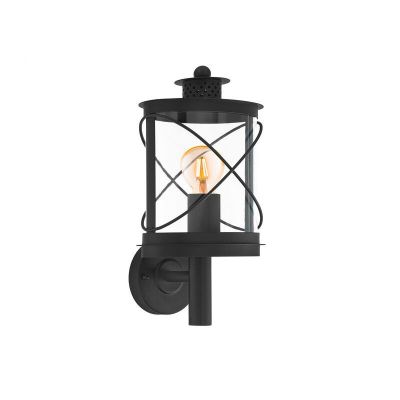 Zwarte buitenlamp kunststof, Alisia, IP44