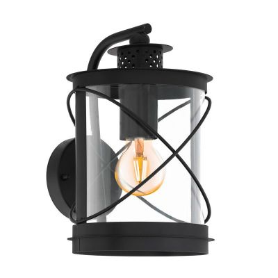 Zwarte buitenlamp kunststof, Alisia, IP44