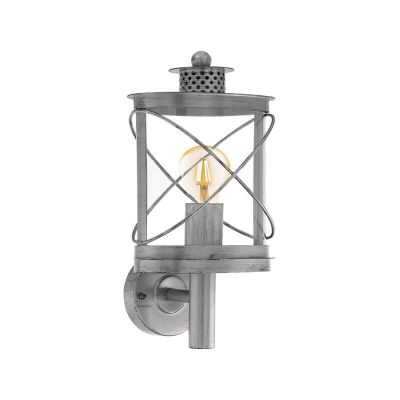 Zilveren buitenlamp kunststof, Alisia, IP44