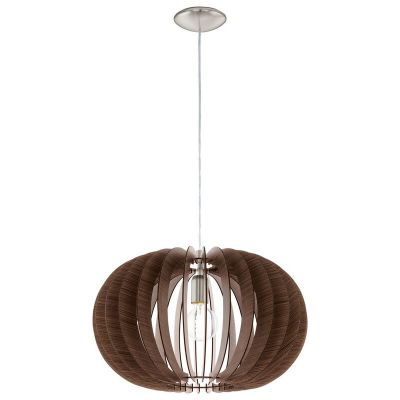 Bruine landelijke hanglamp hout, Kiran