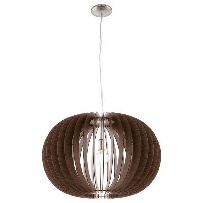 Bruine landelijke hanglamp hout, Kiran