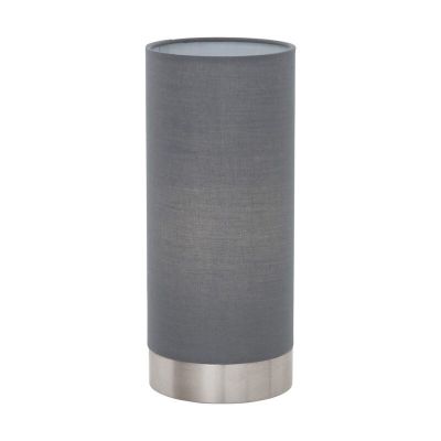 Grijze moderne tafellamp stof, Abano, met touchdimmer