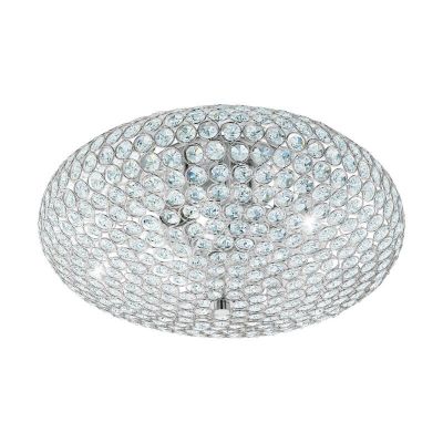 Chromen retro plafondlamp glas, Annamarie
