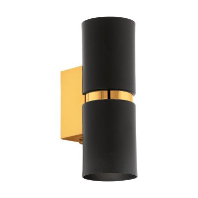Gouden design up down wandlamp metaal, Annely