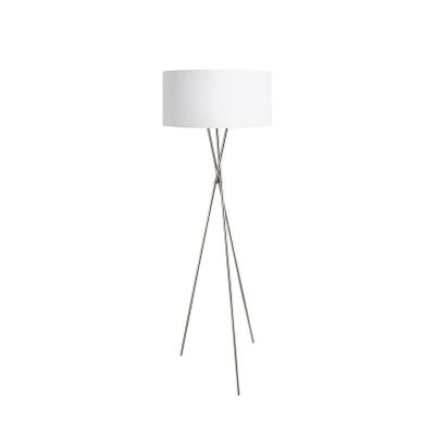 Witte moderne driepoot vloerlamp stof, Anuschka, met schakelaar