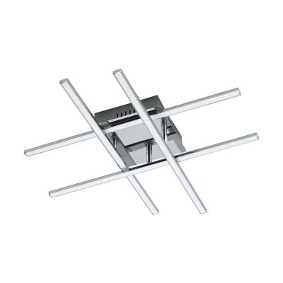 Chromen moderne plafondlamp staal, Arantxa, 24W, 3000K LED