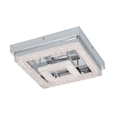 Chromen moderne plafondlamp kunststof, Arjo, 12W, 3000K LED