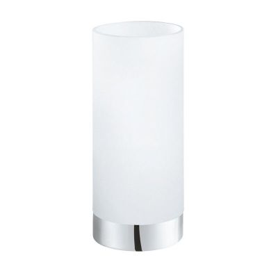 Chromen moderne tafellamp glas, Asiye, met schakelaar