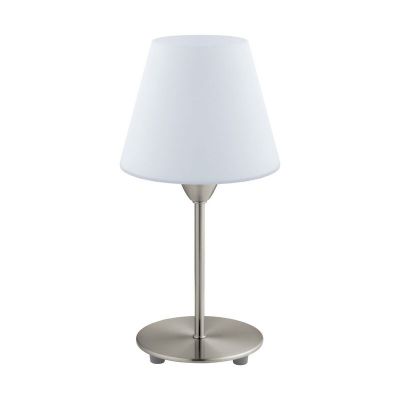 Nikkelen moderne tafellamp glas, Asiye, met schakelaar
