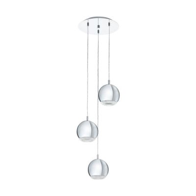 Chromen design hanglamp kunststof, Ayse
