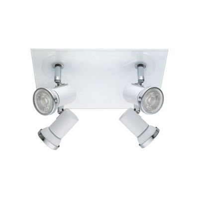 Stalen plafondlamp Jasmijn wit
