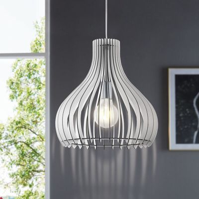 Houten hanglamp wit, Betsy