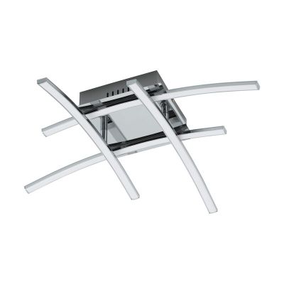 Chromen moderne plafonniere, Josua, aluminium, 5w 3000K (warm wit) LED