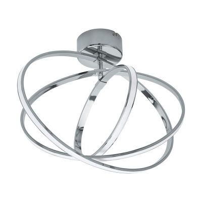 Chromen design plafonniere, Tinus, aluminium, 12w 3000K (warm wit) LED